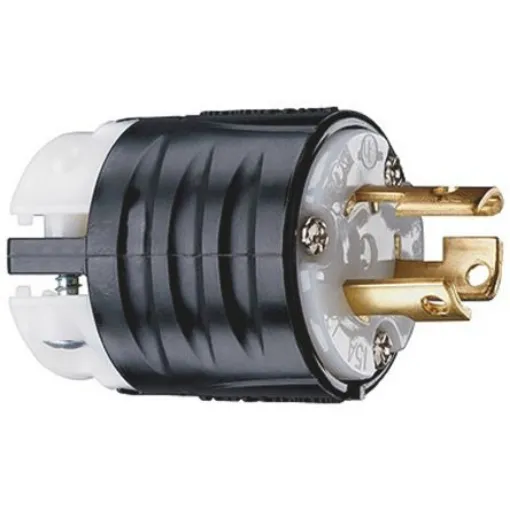 PASS & SEYMOUR USA Mains Plug, 15A Black, White, Cable Mount Nylon Screw, 125 V - PSL515P product image