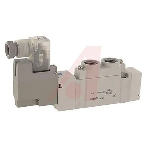SMC 5/3 Pneumatic Solenoid/Pilot-Operated Control Valve - Solenoid/Pilot/Spring NPTF 1/4 SY7000 Series 24V dc - SY7320-5DZ-02T-Q product image