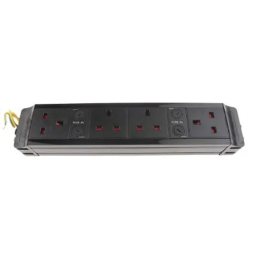 RS PRO Type G - British 4 Gang Power Distribution Unit, 0.15m Cable, Fused - 8399787 product image