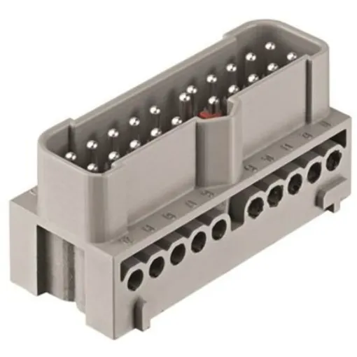 HARTING Heavy Duty Power Connector Insert, 16A, Male, Han-Eco Series, 20 Contacts - 19410202601 product image