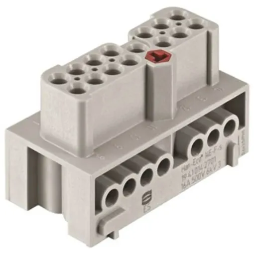 HARTING Heavy Duty Power Connector Insert, 16A, Male, Han-Eco Series, 14 Contacts - 19410142601 product image