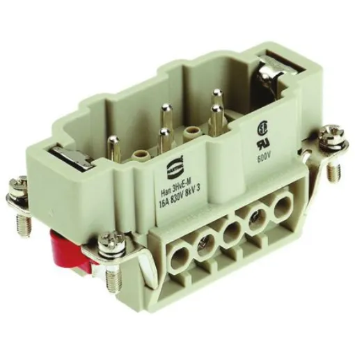 HARTING Heavy Duty Power Connector Insert, 16A, Male, Han Hv E Series, 3 Contacts - 09340032601 product image