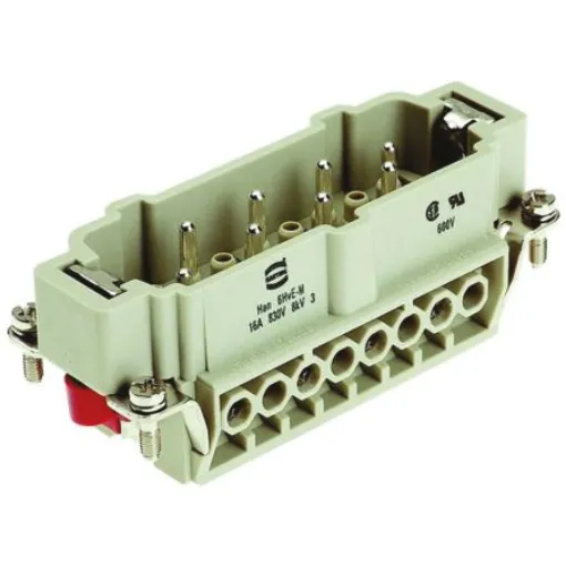 HARTING Heavy Duty Power Connector Insert, 16A, Male, Han Hv E Series, 12 Contacts - 09340062601 product image