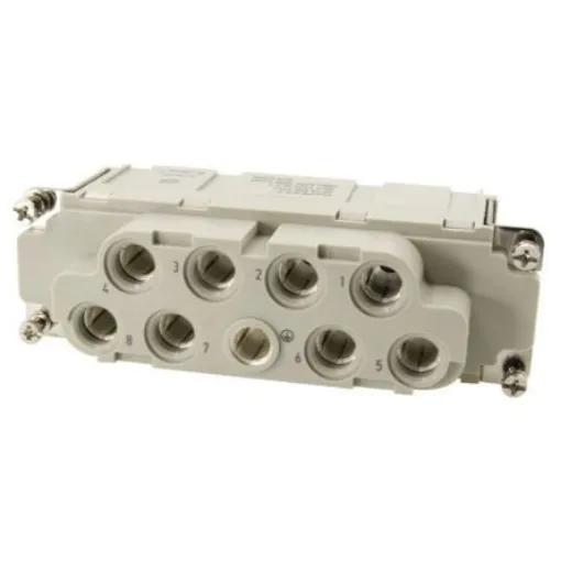 HARTING Heavy Duty Power Connector Insert, 100A, Female, Han-Com Series, 8 Contacts - 09380082753 product image