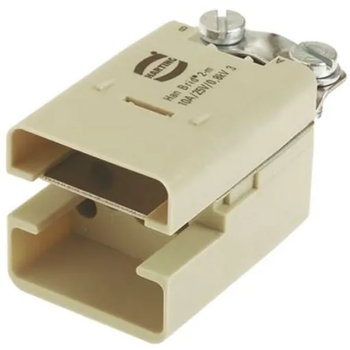 HARTING Heavy Duty Power Connector Insert, 10A, Male, HAN Brid Series, 2 Contacts - 09120063001 product image