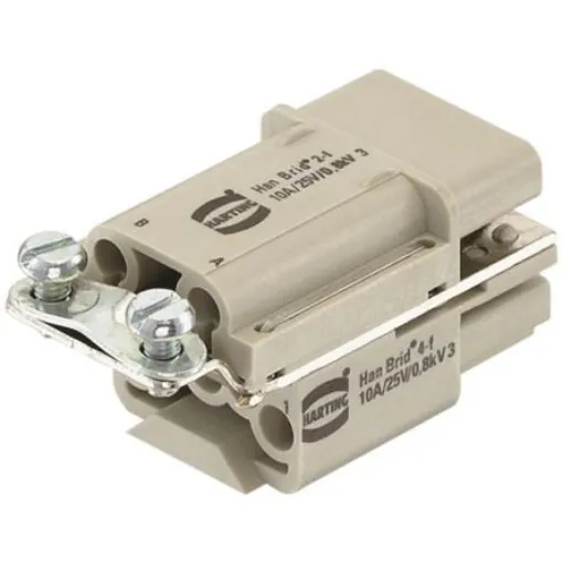 HARTING Heavy Duty Power Connector Insert, 10A, Female, HAN Brid Series, 6 Contacts - 09120062794 product image