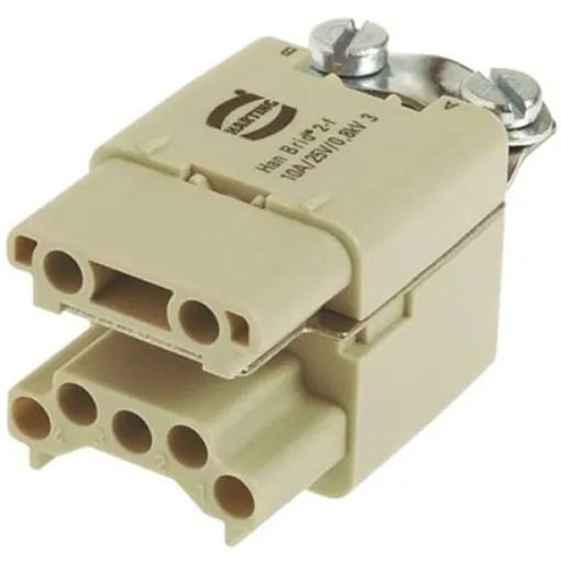 HARTING Heavy Duty Power Connector Insert, 10A, Female, HAN Brid Series, 2 Contacts - 09120063111 product image
