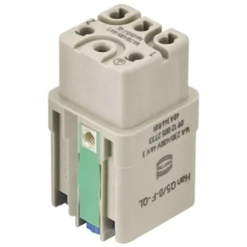 HARTING Heavy Duty Power Connector Insert, 16A, Female, HAN Q Series, 5 Contacts - 09120052733 product image