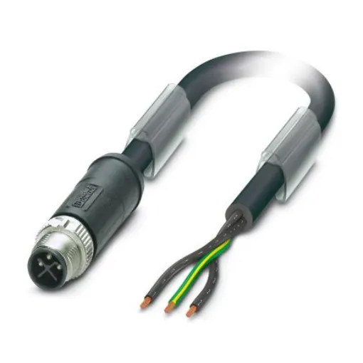Phoenix Contact Straight Male 3 way M12 to Unterminated Sensor Actuator Cable, 1m - 1411636 product image