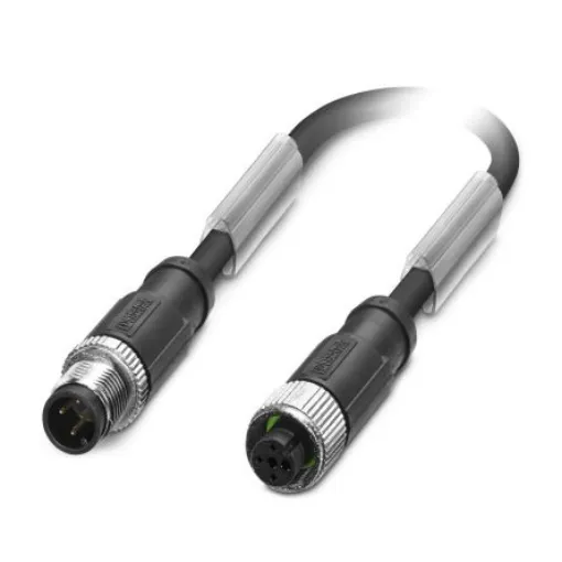 Phoenix Contact Straight Male 3 way M12 to Straight Female 3 way M12 Sensor Actuator Cable, 3m - 1500839 product image