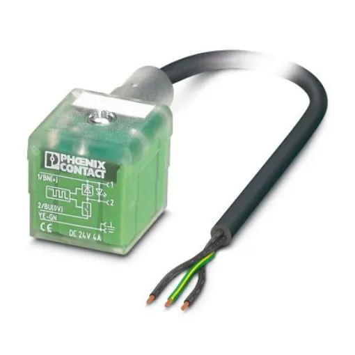 Phoenix Contact Straight Male 3 way DIN 43650 Form A to Unterminated Sensor Actuator Cable, 10m - 1401168 product image