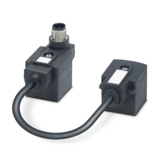 Phoenix Contact Straight Female 4 way DIN 43650 Form A x 2 to Straight Male M12 Sensor Actuator Cable, 200mm - 1458127 product image