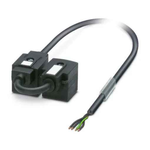 Phoenix Contact Straight Female 4 way DIN 43650 Form A x 2 to Unterminated Sensor Actuator Cable, 3m - 1458033 product image