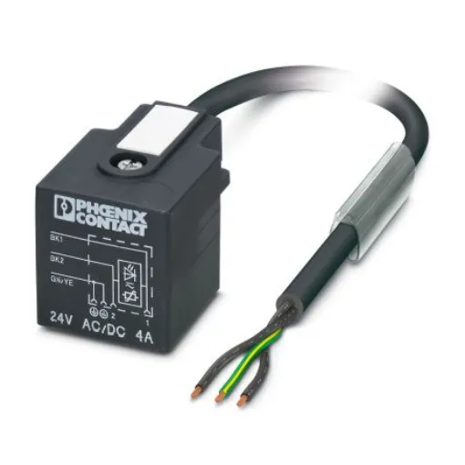 Phoenix Contact Straight Male 3 way DIN 43650 Form A to Unterminated Sensor Actuator Cable, 3m - 1443116 product image