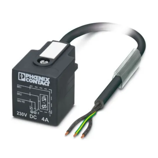 Phoenix Contact Straight Male 3 way DIN 43650 Form A to Unterminated Sensor Actuator Cable, 3m - 1400694 product image