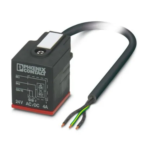 Phoenix Contact Straight Male 3 way DIN 43650 Form A to Unterminated Sensor Actuator Cable, 5m - 1407289 product image