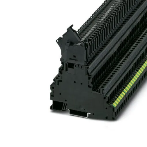 Phoenix Contact 3214321 UT 4-PE/L/HESILED 24 (5X20) Series Black, 4mm², Triple-Level, Screw Termination, Fused, ATEX, product image