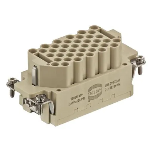 HARTING Heavy Duty Power Connector Insert, 16A, Female, Han EEE HMC Series, 40 Contacts - 09322403101 product image