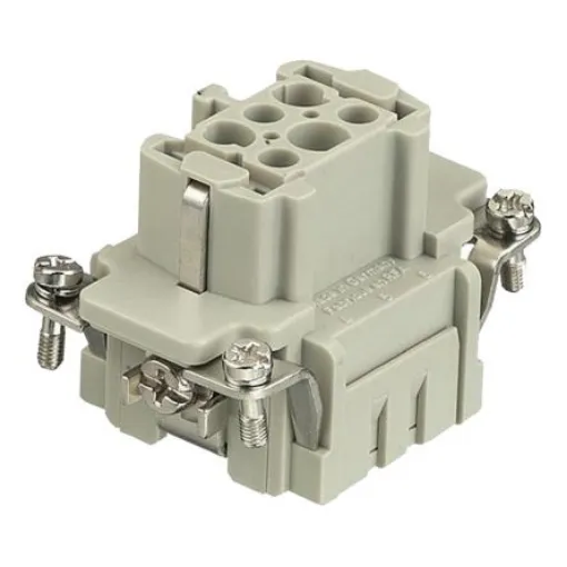 HARTING Heavy Duty Power Connector Insert, 16A, Female, Han E HMC Series, 6 Contacts - 09332062702 product image
