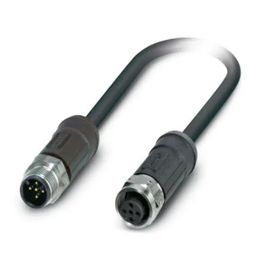 Phoenix Contact Straight Female 5 way M12 to Straight Male 5 way M12 Bus Cable, 5m - 1410470 product image