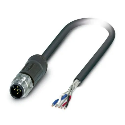 Phoenix Contact Straight Male 5 way M12 to Unterminated Bus Cable, 10m - 1410473 product image