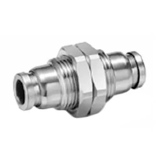 SMC Bulkhead Tube-to-Tube Adaptor, Push In 12 mm to Push In 12 mm, Tube-to-Tube Connection Style - KQG2E12-00 product image