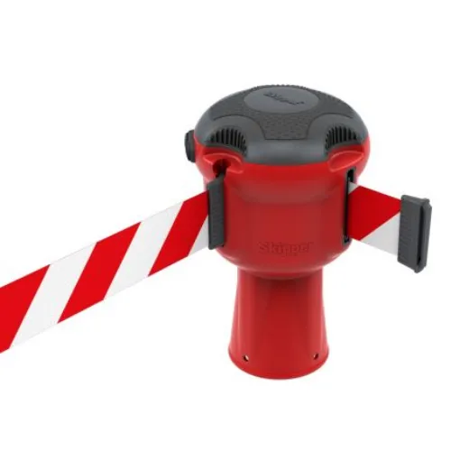 Skipper Red & White Retractable Barrier, 9m, Red, White Tape - Skipper01-R R/W product image