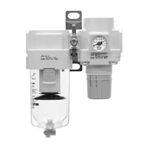 SMC AC40 Filter Regulator, 5µm, G 1/2, Automatic, 10 bar - AC40B-F04DG-B product image