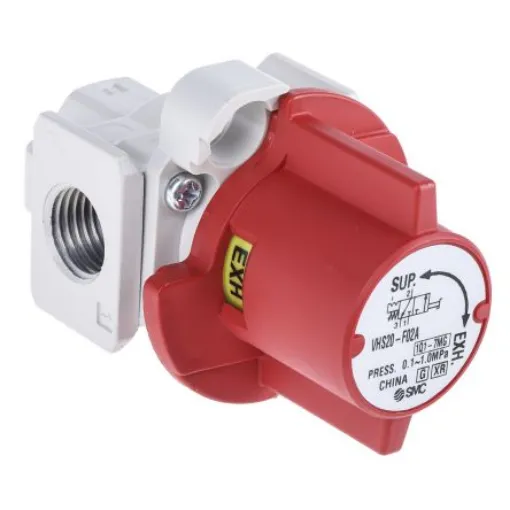 SMC Locking Shut-Off Valve Pneumatic Relay Pneumatic Manual Control Valve VHS20 Series, G 1/4, 1/4in, III B - VHS20-F02A product image