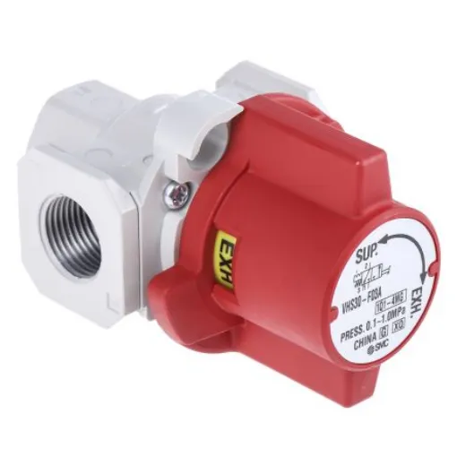 SMC Locking Shut-Off Valve Pneumatic Relay Pneumatic Manual Control Valve VHS30 Series, G 3/8, 3/8in, III B - VHS30-F03A product image