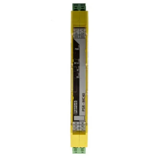Phoenix Contact PSRmini PSR-MC40-3NO-1DO-24DC-SC Emergency Stop Safety Relay, 24V dc, Dual-Channel, 3 Safety Contacts - 2700569 product image