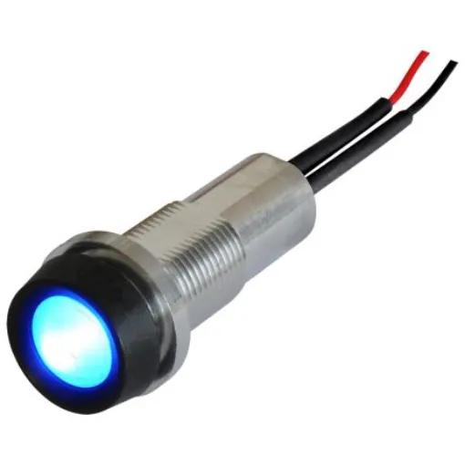 Oxley Blue Panel Mount Indicator, 10.2mm Mounting Hole Size, IP68 - STR/LH10/24/FL30/H/BE product image