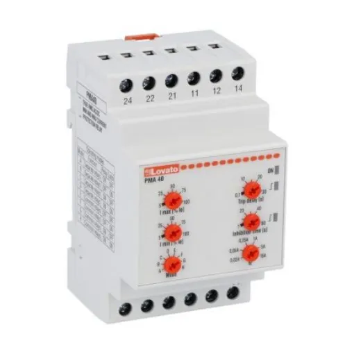 Lovato Current Monitoring Relay, 1 Phase, SPDT, DIN Rail - PMA40240 product image
