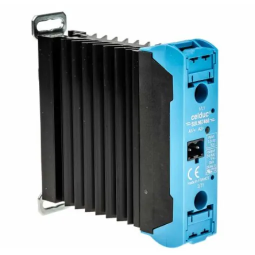 Celduc SUL9-SUM9 Series Solid State Relay, 35 A Load, DIN Rail Mount, 600 V ac Load, 32 V dc Control - SUL967460 product image