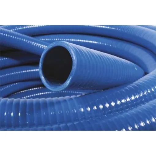 RS PRO PVC, Hose Pipe, 76mm ID, 87.6mm OD, Blue, 10m - 9175099 product image