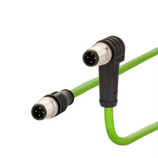 Metz-Connect30064245, 1m Cat5e, Green M12 to Male M12 Male, Shielded, Unterminated Polyurethane Sheath product image