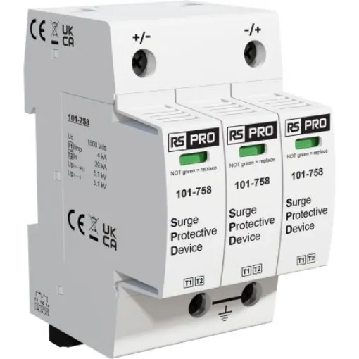 RS PRO Industrial Surge Protector, 50kA, 5.1kV, DIN Rail Mount - 101758 product image