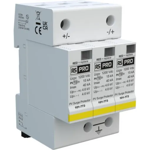 RS PRO Industrial Surge Protector, 40kA, 4.6kV, DIN Rail Mount - 101773 product image