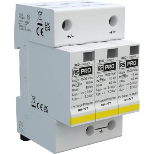 RS PRO Industrial Surge Protector, 40kA, 5.3kV, DIN Rail Mount - 101777 product image