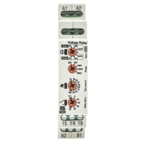 RS PRO Voltage Monitoring Relay, 1 Phase, SPDT, Maximum of 500 V, DIN Rail - 1026133 product image
