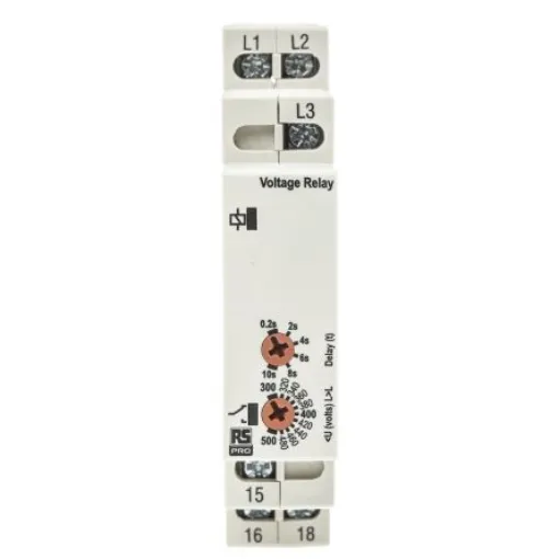 RS PRO Phase, Voltage Monitoring Relay, 3 Phase, SPDT, DIN Rail - 1026136 product image