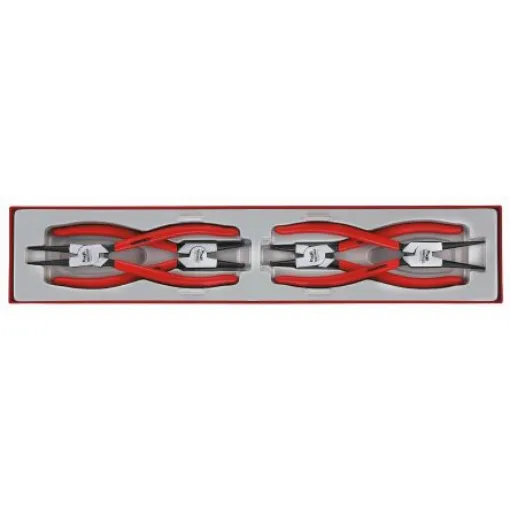 Teng Tools TTX474-9 4-Piece Circlip Pliers, 115 mm Overall, Straight Tip product image