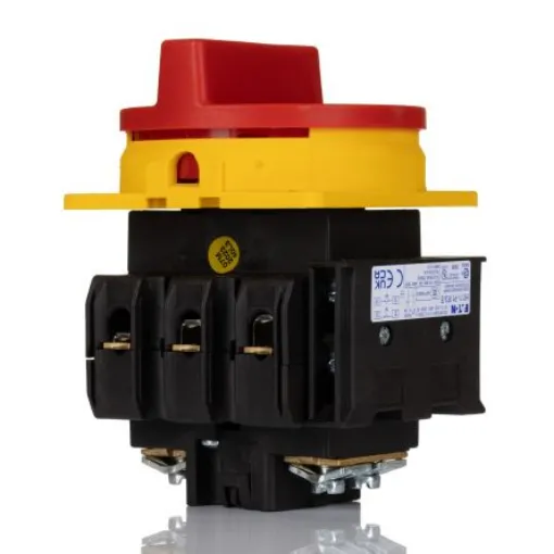 Eaton 3P Pole Panel Mount Isolator Switch - 63A Maximum Current, 37kW Power Rating, IP65 - 019891 P3-63/EA/SVB/HI11 product image