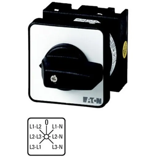 Eaton, 3PST 7 Position 45° Voltmeter Cam Switch, 690V ac, 20A - 095813 T0-3-8007/E product image
