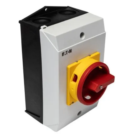 Eaton 3P Pole Surface Mount Isolator Switch - 25A Maximum Current, 13kW Power Rating, IP65 - 207297 P1-25/I2/SVB/HI11 product image