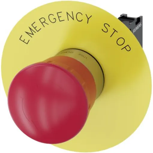 Siemens SIRIUS ACT 3SU11 Series Twist Release Emergency Stop Push Button, Panel Mount, 22mm Cutout, 1NC, IP20, IP66, - 3SU1150-1HB20-1CG0 product image