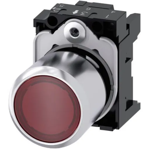 Siemens SIRIUS ACT Series Red Momentary Push Button Head, 22mm Cutout, IP66, IP67, IP69K - 3SU1251-0EB20-0AA0 product image