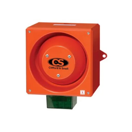 Clifford & Snell YL80 Series Green Sounder Beacon, 24 V dc, IP66, Wall Mount, 116dB at 1 Metre - YL80/DL/G/RF/WR product image