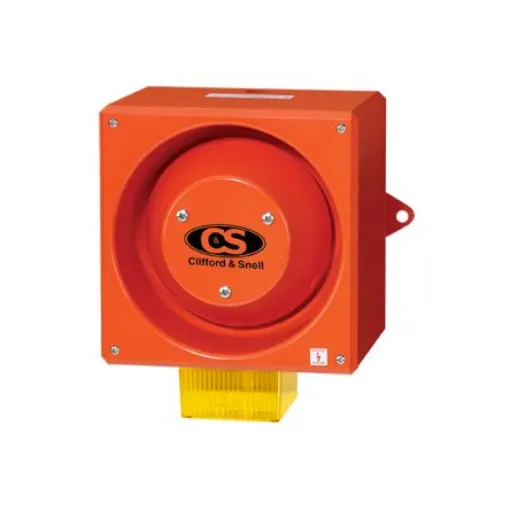 Clifford & Snell YL80 Series Yellow Sounder Beacon, 115 V ac, IP66, Wall Mount, 116dB at 1 Metre - YL80/LL/Y/RF/WR product image