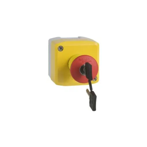 Schneider Electric Slow Break Push Button Control Station - SPDT, Polycarbonate, Red, IP66, IP67, IP69, IP69K - XALK188EH7 product image